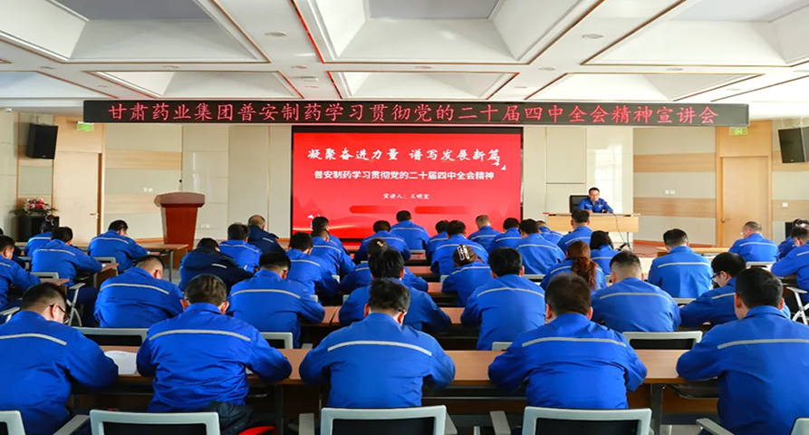 【普安新闻】凝聚奋进力量 谱写发展新篇——普安制药党委书记、董事长王明宏宣讲党的二十届四中全会精神