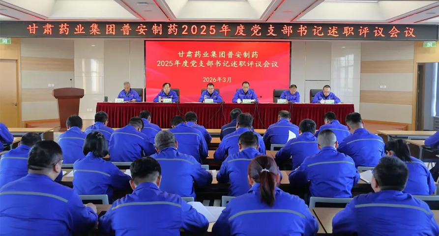 【普安新闻】普安制药召开2025年度党支部书记抓基层党建和人才工作述职评议大会